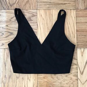 Urban Outfitters Black V-Neck Crop Top